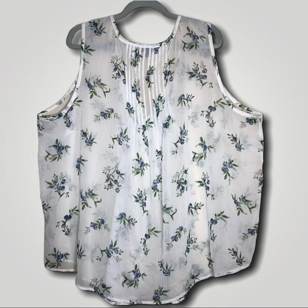TORRID sleeveless baby doll top white chiffon Size 3 - Picture 9 of 9